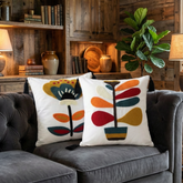 Rustic Bloom Hand Sequin Cushion Cover pack of 2