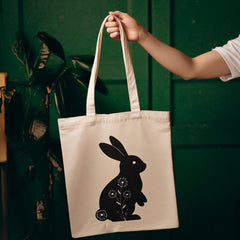 Black Rabbit Tote Bag