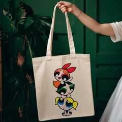 Power Puff Girls Canvas Tote Bag