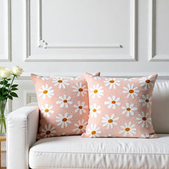 Peachy Daisy Dream Cushions Cover Pack of 2