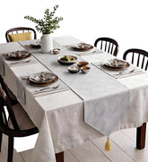 Silver Mirage Table Runner With Mats