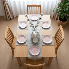 Silver Mirage Table Runner With 4 Mats