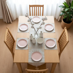 Pure Linen Luxe Table Runner With 4 Mats