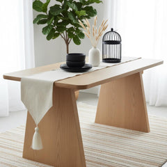 Golden Haze Neutral Table Runner With 4 Mats