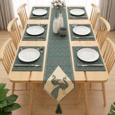 Royal Peacock Symphony Table runner with Mats