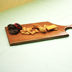 Straight Cut Solid Wood Guest Snack Kitchen Serving Tray