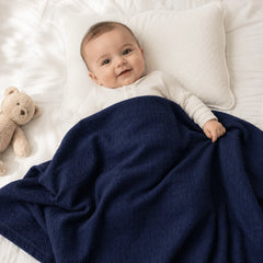 Midnight Waffle Baby Thermal Blanket