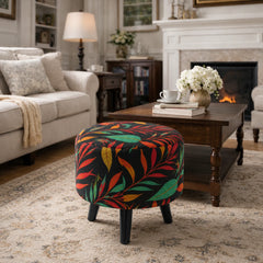Wild Leaf Ottoman