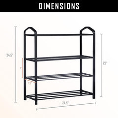 4 Tier Streamline Shoe Rack - waseeh.com