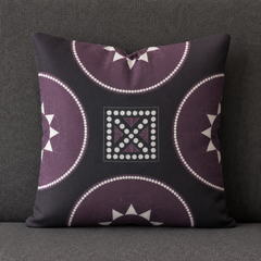 Purple & Dots Cushion Cover With Filling
