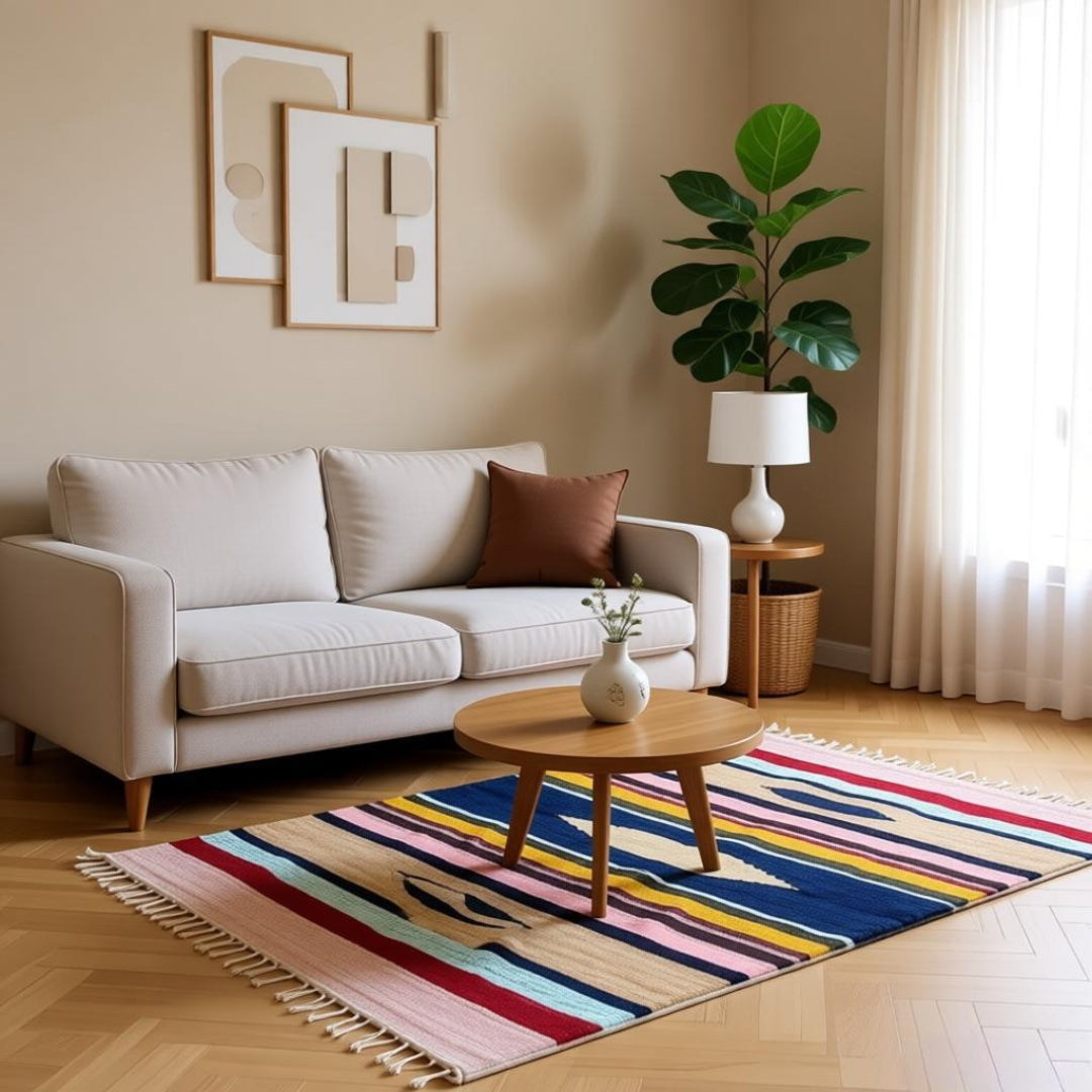 Kilim Rugs 4Ft X 6Ft - Multicolor 02