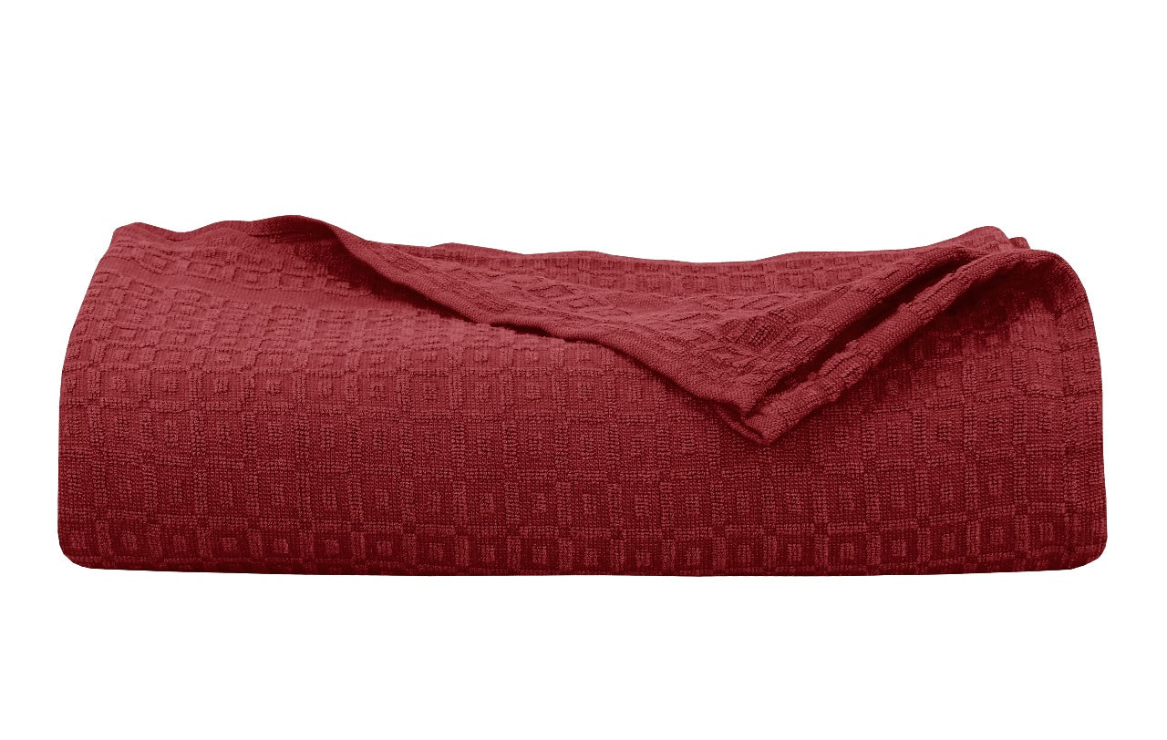 Waffles Terry Cotton Thermal Blanket