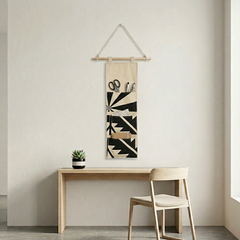 Monochrome Wooden  Hanging Wall Organizer