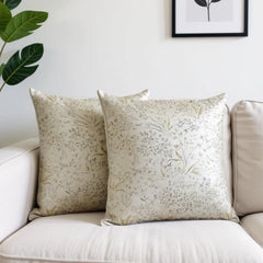 Beige Floral Cushions Cover Pack of 2