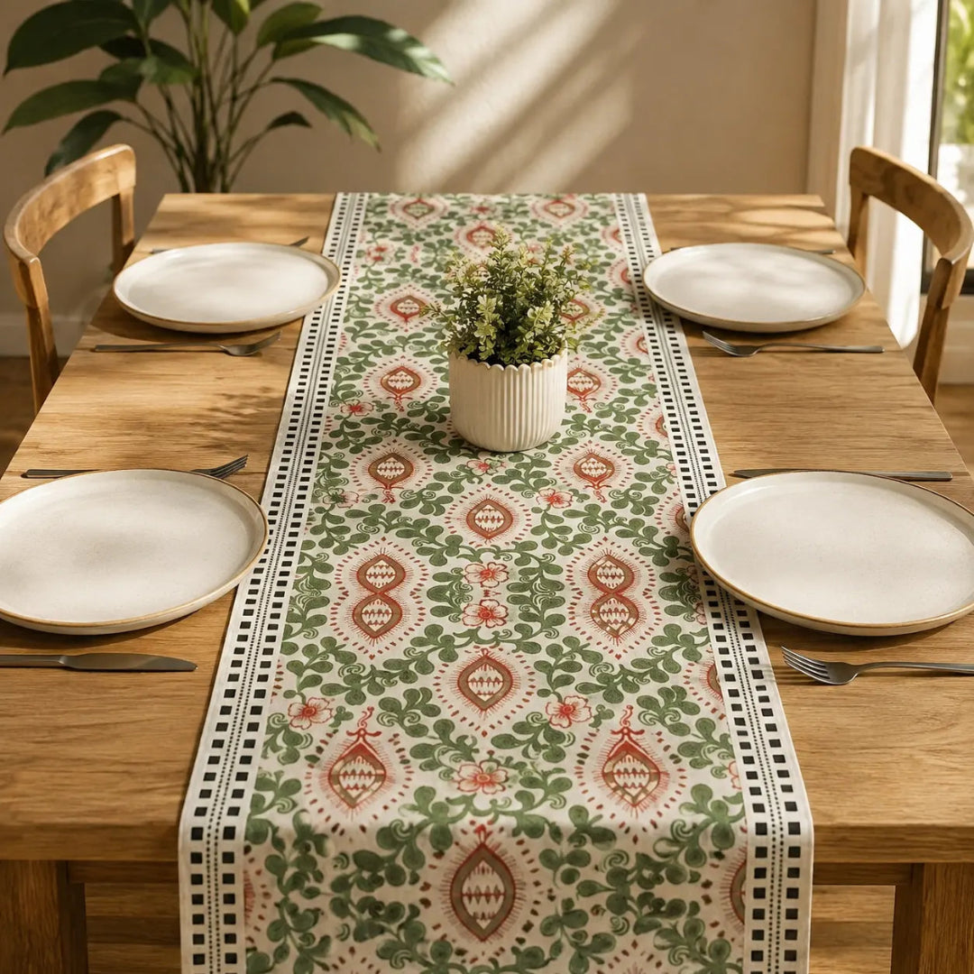 Sage Garden Table Runner