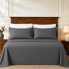 Dark Grey Satin Bedsheet Pack Of 3