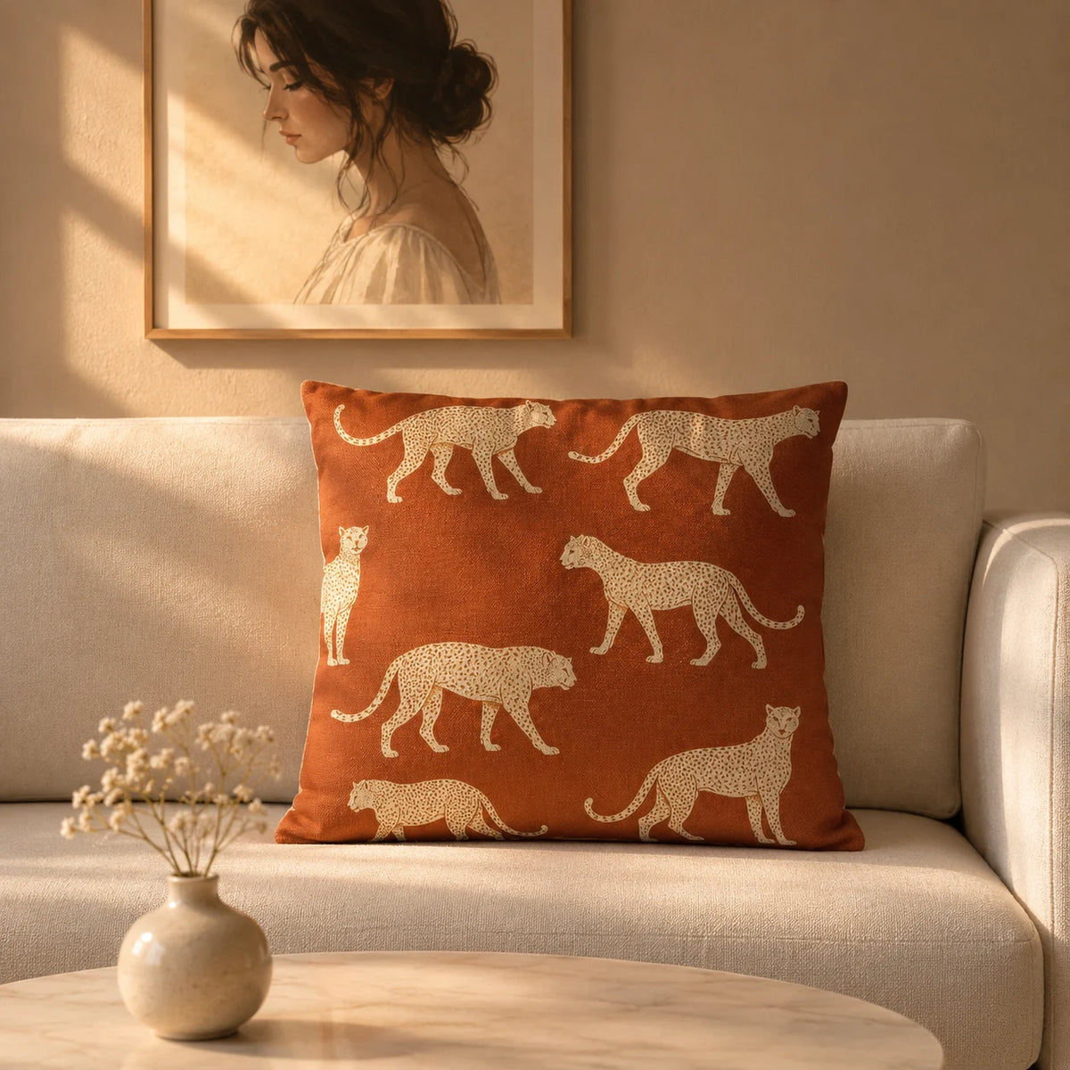 Azure Paradise Cushion Cover With Filling