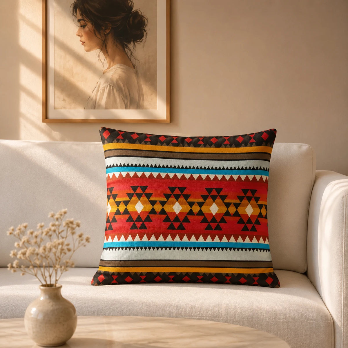 Royal Bloom Cushion Cover With Filling