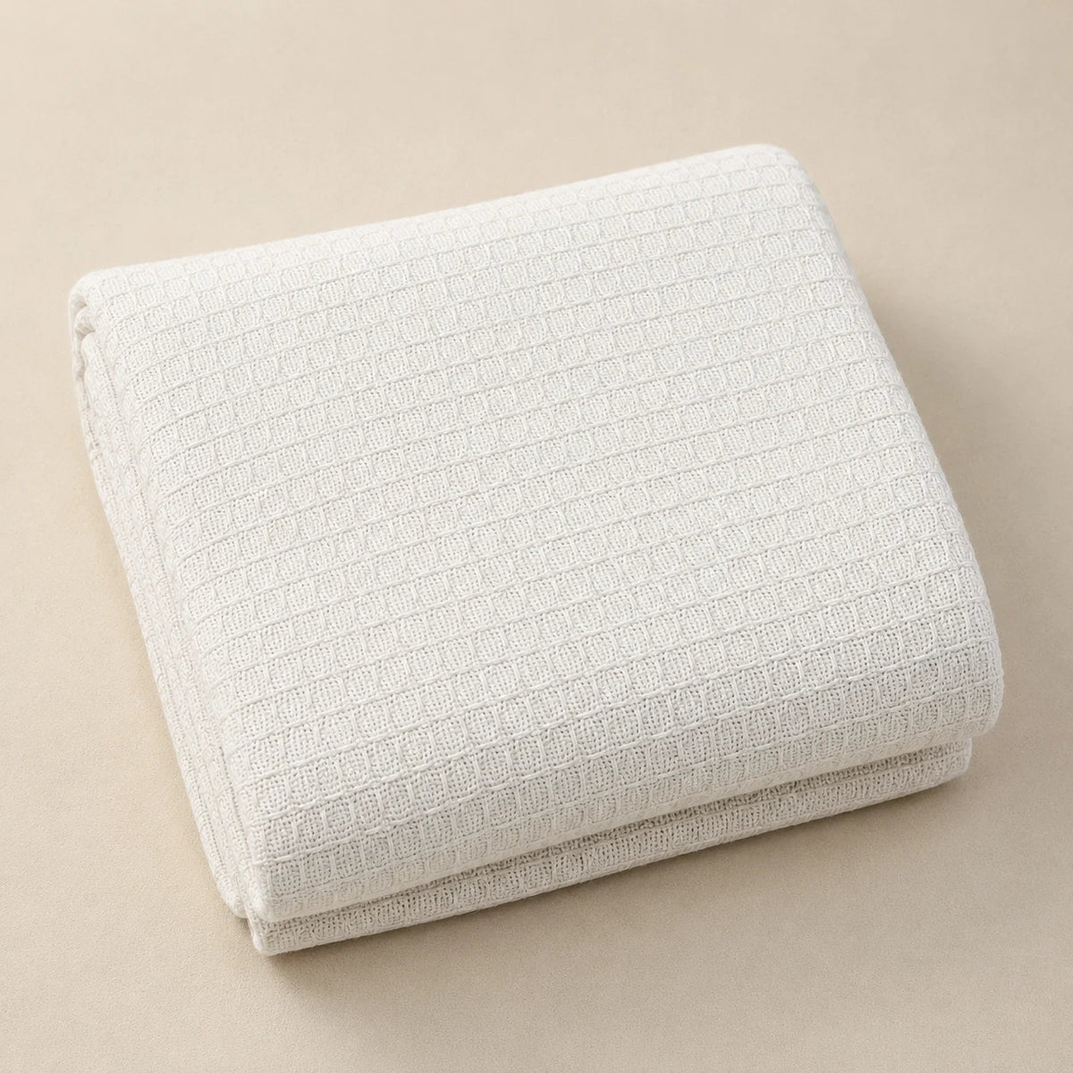 Waffle Thermal Blanket -Ivory