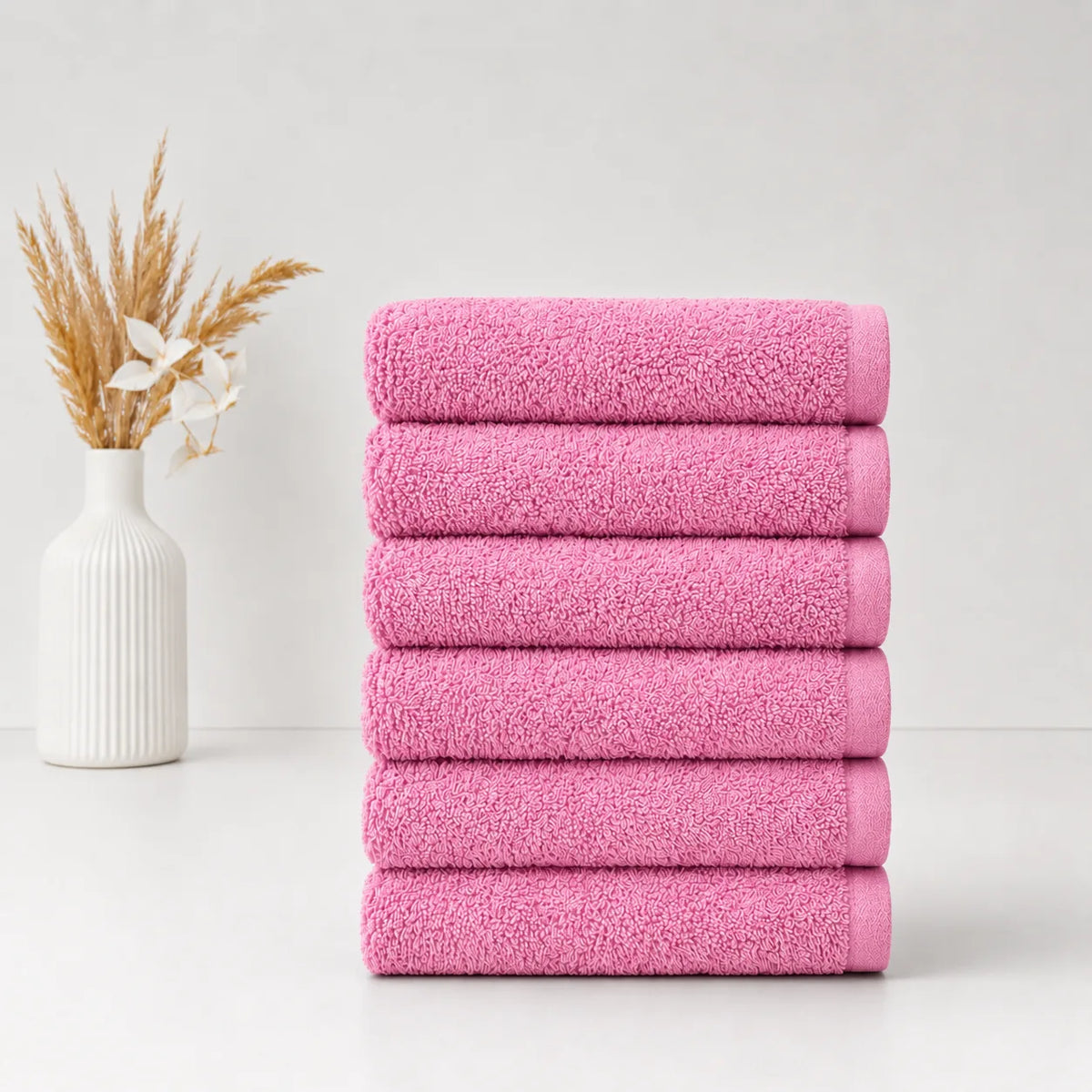 Feather Soft Hand Towel Pink Pack of 4