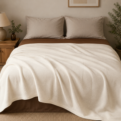 Royal Comfort Premium Cotton Thermal Blanket (Off-White)