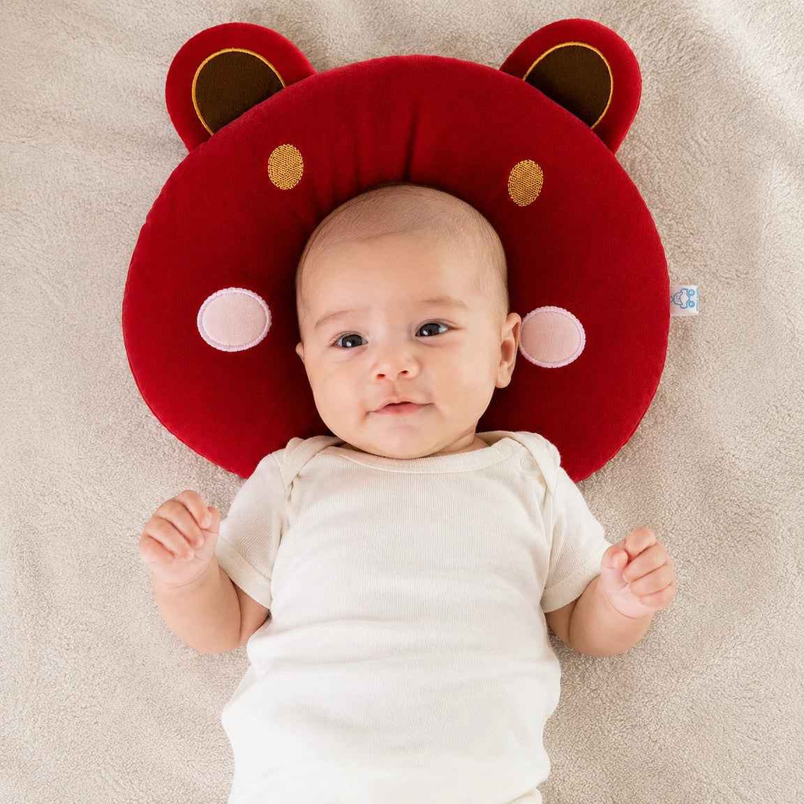 Premium Velvet Baby Cloud Head Shaping Pillow