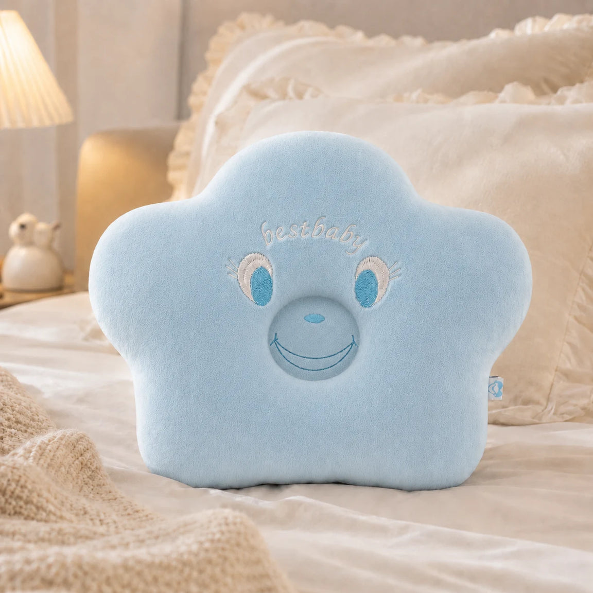 Premium Velvet Baby Cloud Head Shaping Pillow