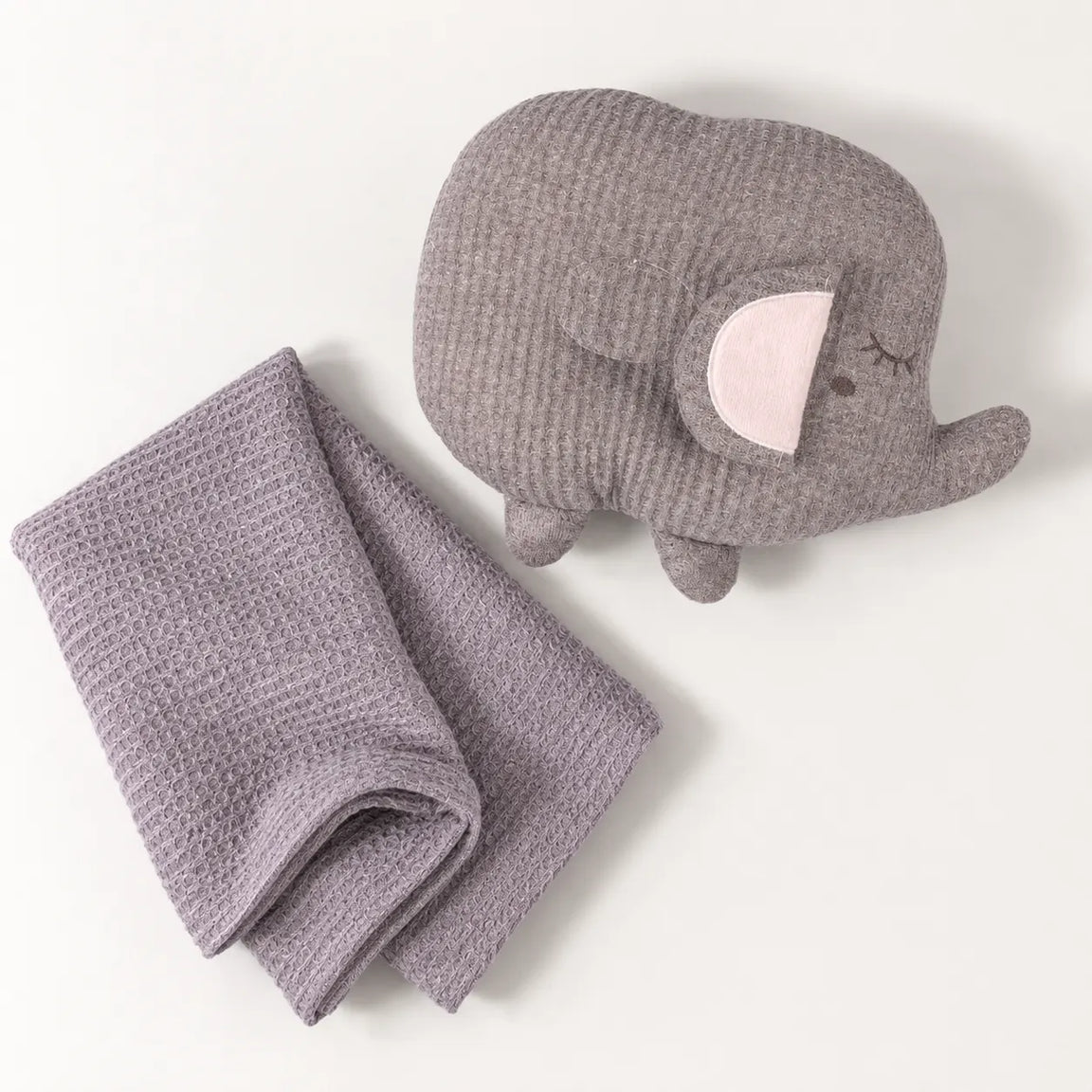 Premium Newborn Elephant Pillow & Blanket Set