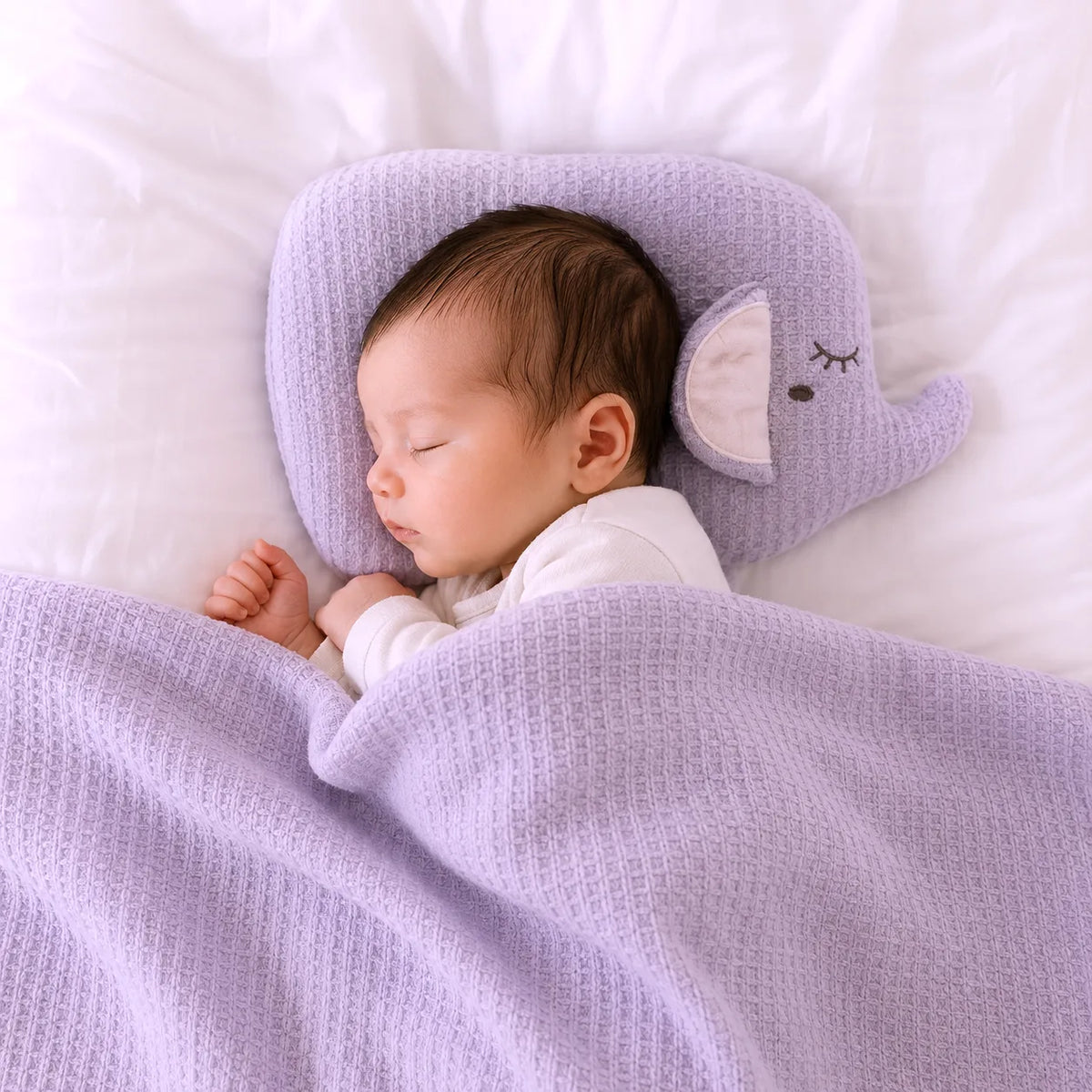Premium Newborn Elephant Pillow & Blanket Set