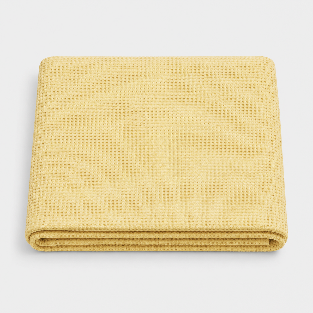 Cotton Thermal Blanket - Throw Light  Lemon