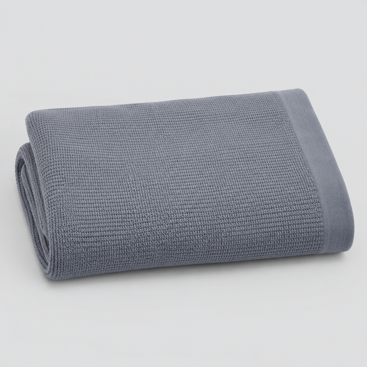 Cotton Thermal Blanket - Throw Smoked  Grey