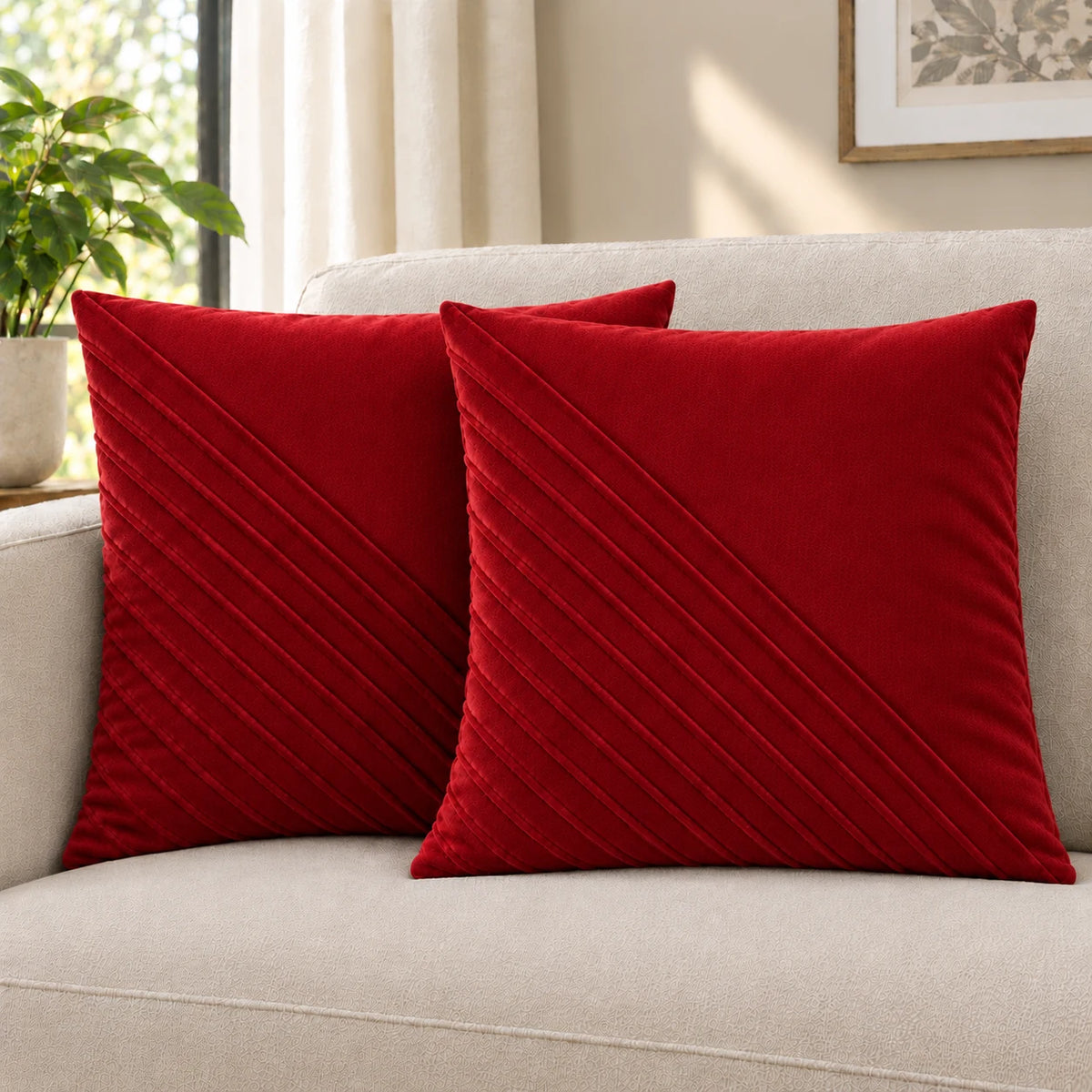 Velora Velvet Cushion Cover Pack Of 2