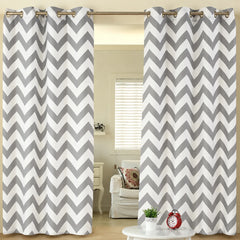 Zig Zag Chevron Eyelet Curtains