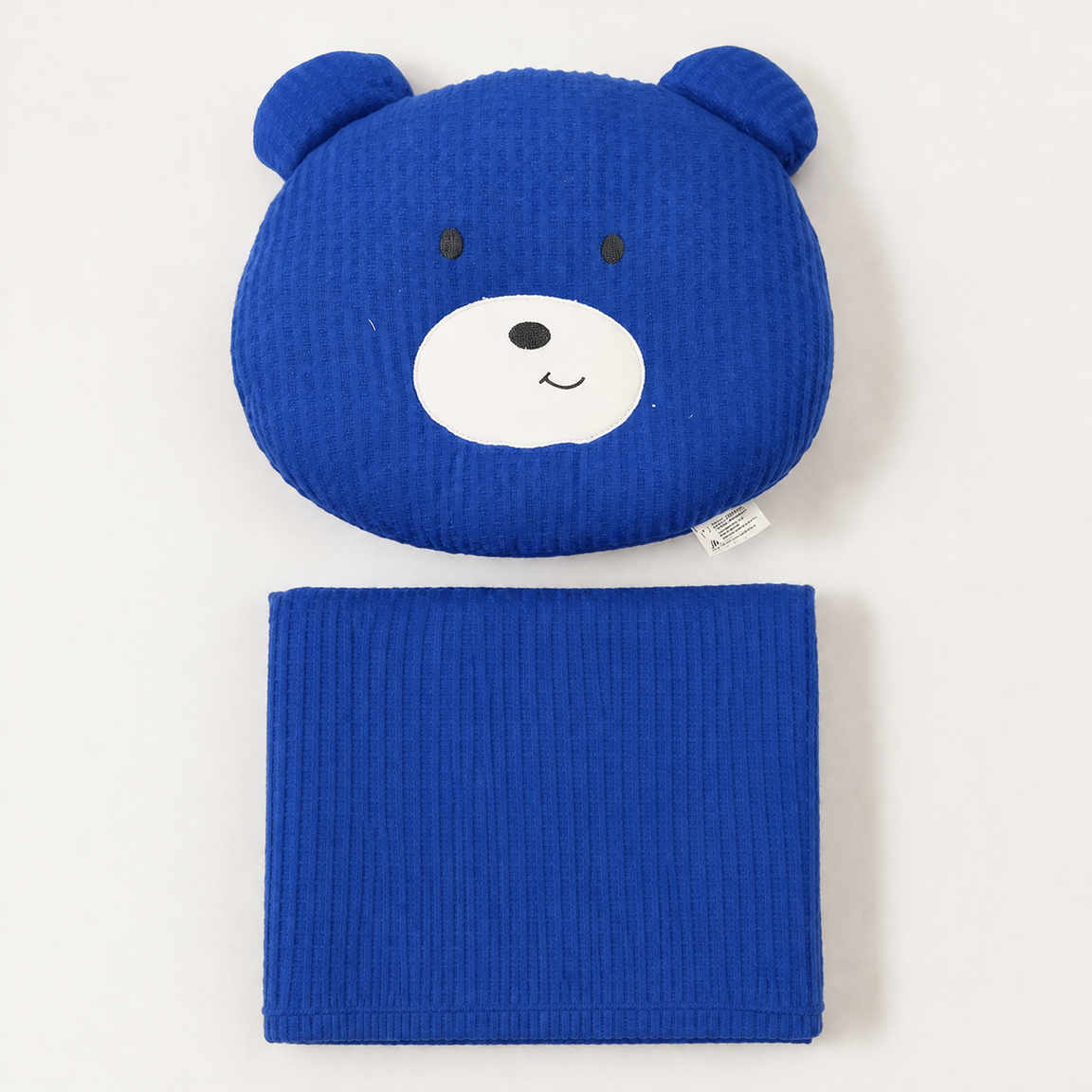Newborn Head Support Pillow & Cotton Waffle Blanket Set