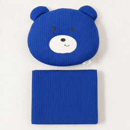Newborn Head Support Pillow & Cotton Waffle Blanket Set