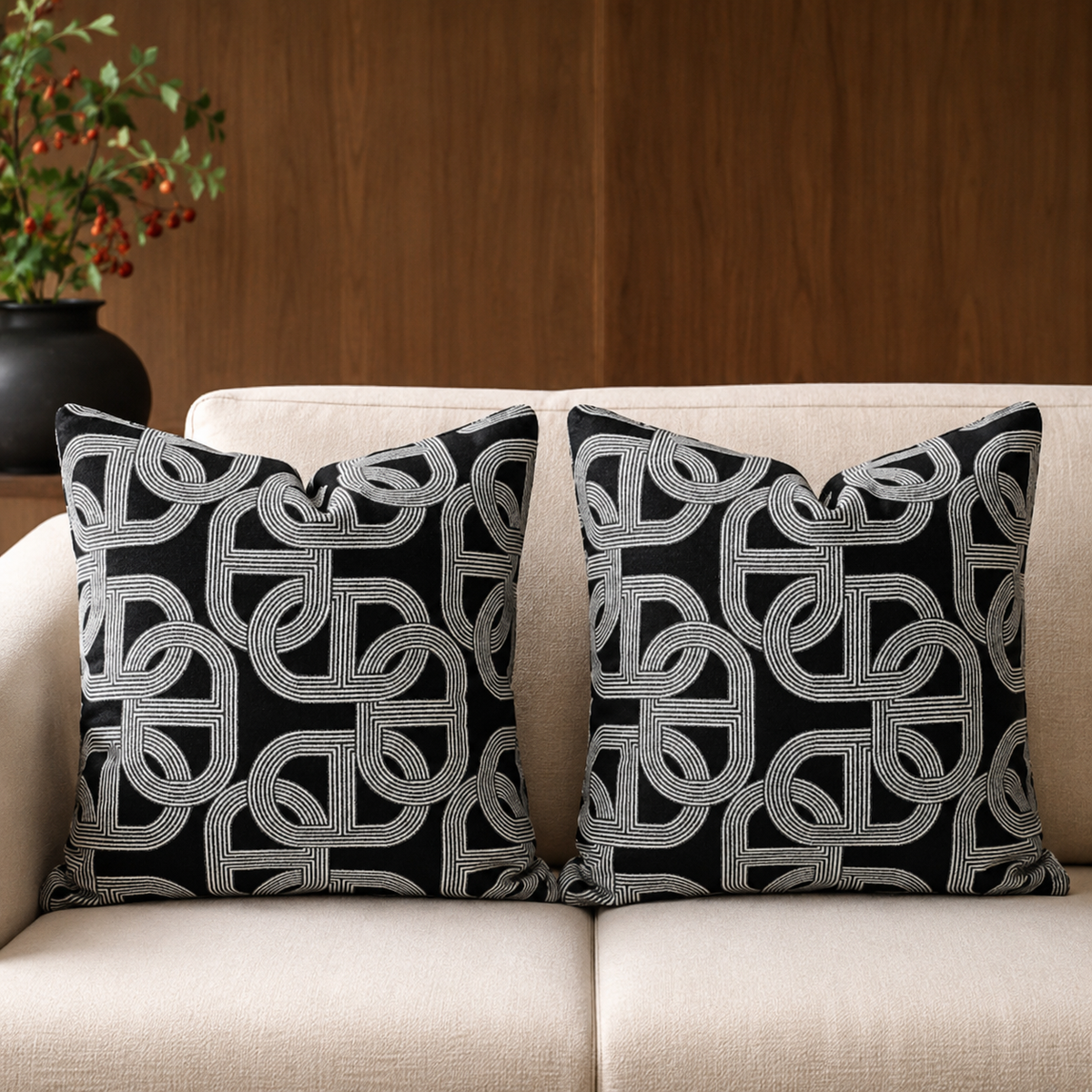 Geo Luxe Cushions Cover Pack of 2