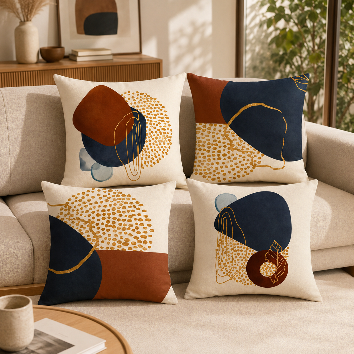 Menoeceus Boho Pillow Covers pack of 4