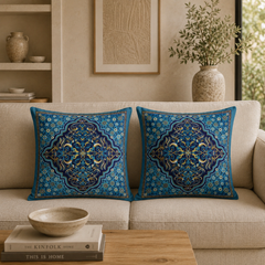Timeless Azure Cushion Case Pack of 2