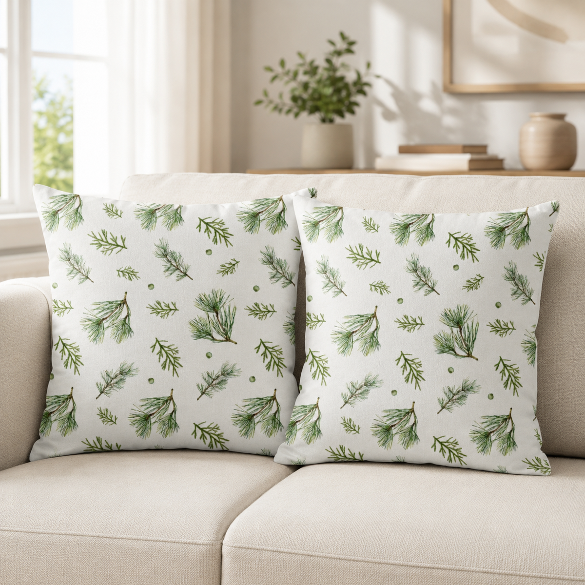 Nature Spruce Cushions Cover Pack of 2