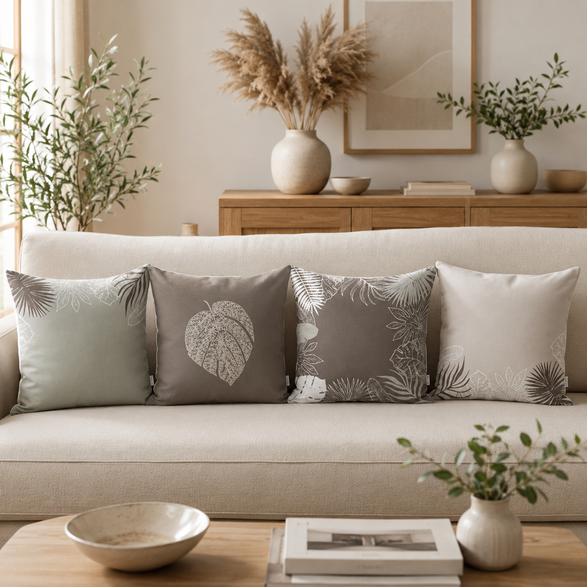 Minimalist Inspired Decorative Collection Cushion Cover Pack of 4