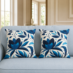 Botanic Blue Charm Cushions Cover Pack of 2
