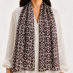 Maroon Georgette silk Scarf