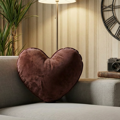 Brown Velvet Hearty Filled Cushion