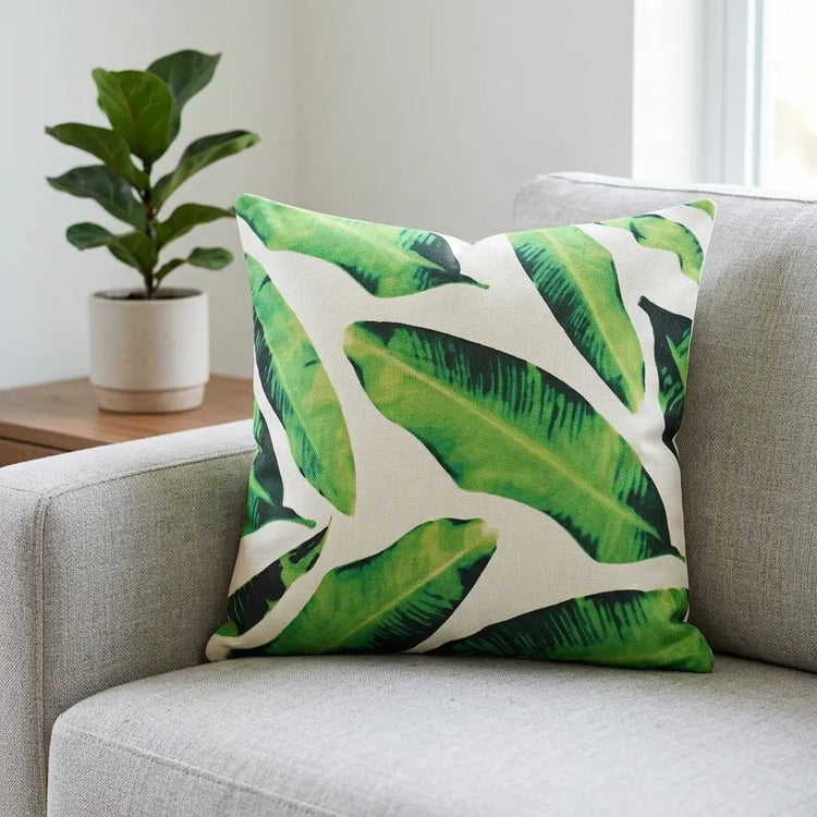 Designer Cushion Cover With Filled Insert placed on sofa 