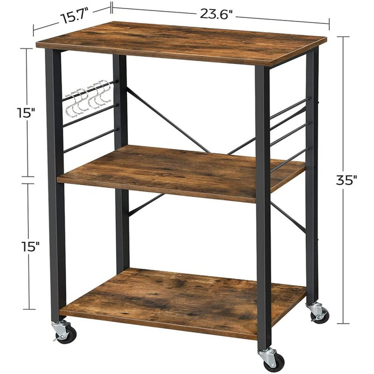 Rolling Cart Storage Serving Kitchen Trolley - waseeh.com