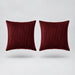 Embroidered V Velvet Cushion Cover Pack Of 2 floating on a light grey surface