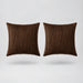 Embroidered V Velvet Cushion Cover Pack Of 2 floating on a light grey surface