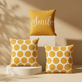 Exclusive Cushion Cover Pack Of 3
 placed on a beige surface