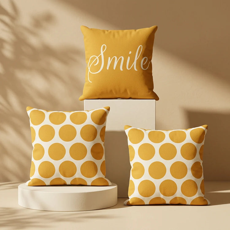 Exclusive Cushion Cover Pack Of 3
 placed on a beige surface