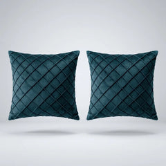 Executive Velvet Cushion Covers Pack of 2 flaoting a light grey surface